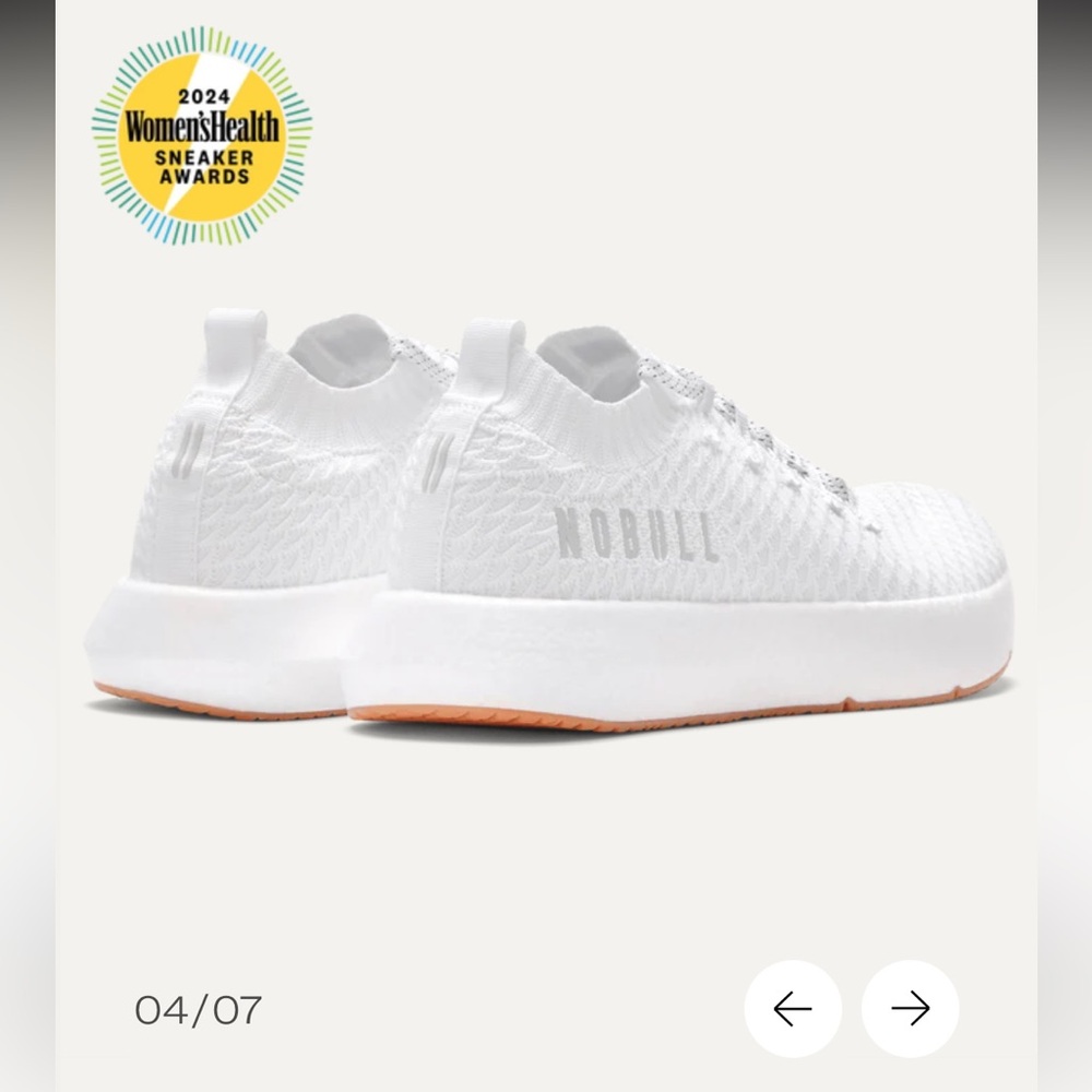 NOBULL Women’s Drive Knit Athletic Shoes - White 6.5 - Picture 4 of 9